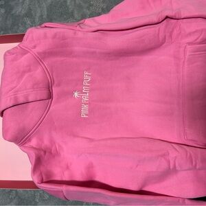 Pink Palm Puff Women's Hoodie